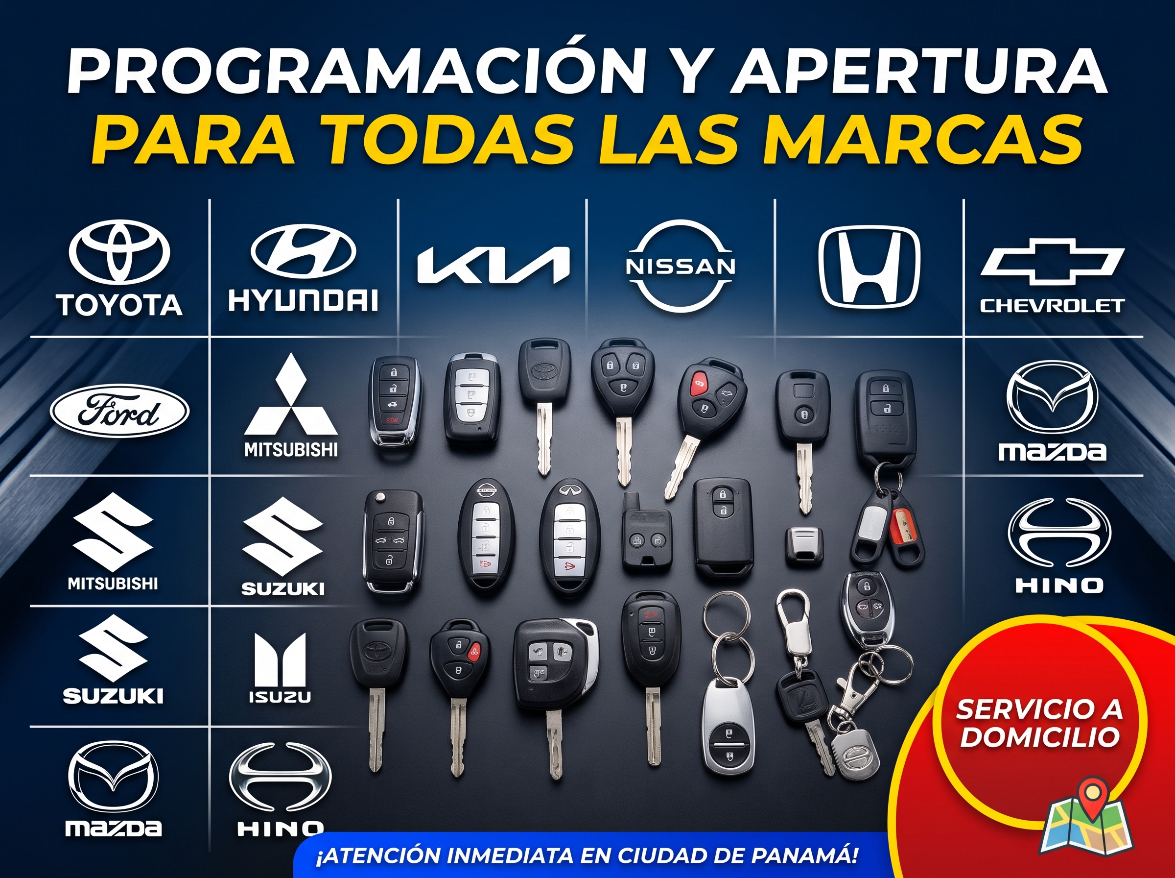 Servicio de cerrajeria automotriz en panama para todas las marcas